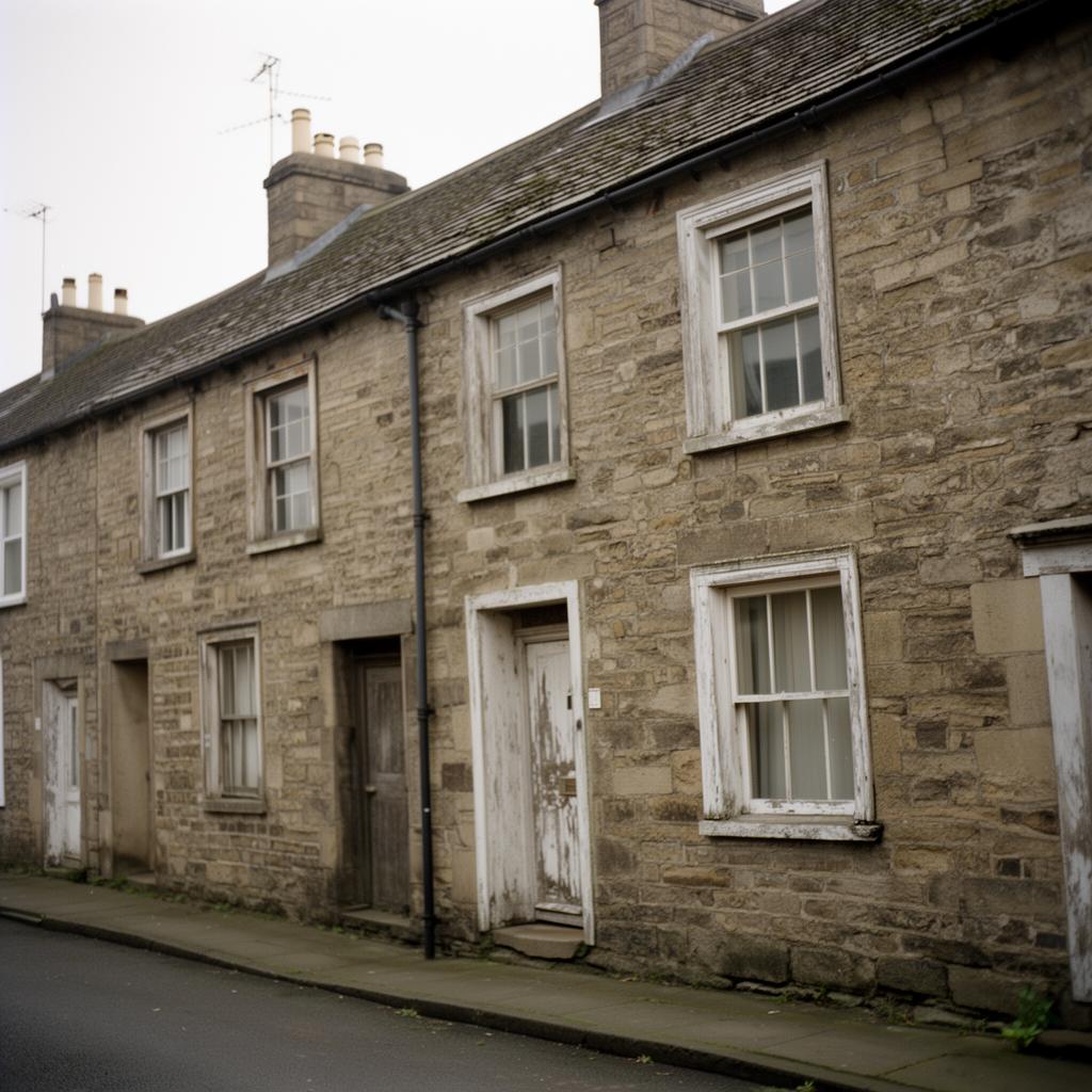 Traditional Yorkshire stone terraced house